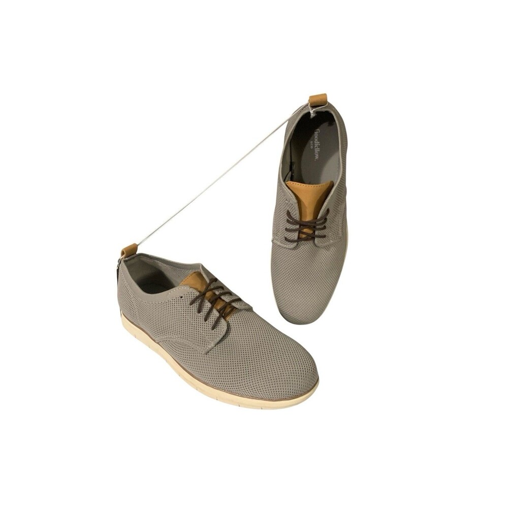 Goodfellow & Co Mens Knit Oxford Sneakers Gray Brown Lace Up Size 7 NEW Casual